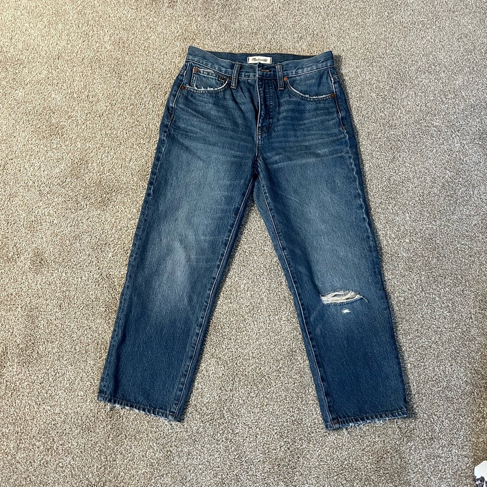 Madewell Petite High Rise Straight Jean